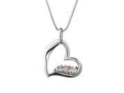 Forever Classic Round 3.0mm Moissanite Heart Shaped Pendant Necklace