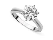 Forever Brilliant 7.5mm Moissanite 6 Prong Engagement Ring size 6 1.50ct DEW