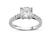 Forever Brilliant Round 8.0mm Moissanite Engagement Ring size 7 2.25cttw DEW