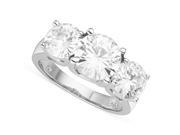 Forever Brilliant Round 8.0mm Moissanite Engagement Ring size 6 3.90cttw DEW