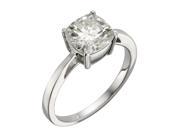 14K White Gold Cushion Cut 4.5mm Moissanite Engagement Ring size 7 0.50ct DEW