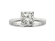 Cushion Cut 7.5mm Moissanite Solitare Engagement Ring size 7 2.00ct DEW