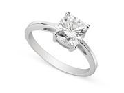 Cushion Cut 7.0mm Moissanite Solitaire Engagement Ring size 7 1.70ct DEW
