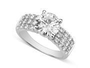 Forever Brilliant Round 8.5mm Moissanite Engagement Ringsize 6 2.92cttw DEW