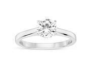 Forever Brilliant Round 6.5mm Moissanite Engagement Ring size 7 1.00ct DEW