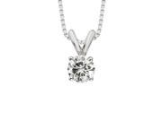 Forever Classic Round Cut 5.0mm Moissanite Pendant Necklace 0.50ct DEW
