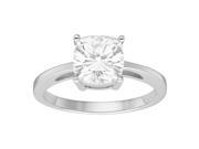 Forever Brilliant 7.0mm Moissanite Solitaire Engagement Ring size 8 1.70ct DEW