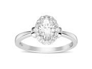 Forever Classic Oval 7x5mm Moissanite Engagement Ring size 8 1.06cttw DEW