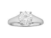 Forever Brilliant 7.5mm Moissanite Solitaire Engagement Ring size 8 1.50ct DEW