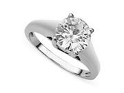 Forever Brilliant 6.5mm Moissanite Solitaire Engagement Ring size 9 1.00ct DEW