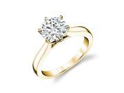 Forever Brilliant Round 6.5mm Moissanite Engagement Ring size 9 1.00ct DEW