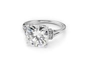 Forever Brilliant Cushion 10.0mm Moissanite Engagement Ring size 6 5.04cttw DEW