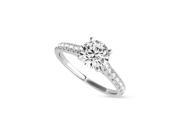 Forever Classic Round 5.0mm Moissanite Engagement Ring size 5.5 0.85cttw DEW