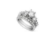 Forever Classic Round 6.5mm Moissanite Engagement Ring Set size 6 1.95cttw DEW