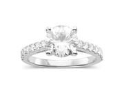 Forever Classic Round 8.0mm Moissanite Engagement Ring size 5 2.32cttw DEW