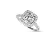 Forever Brilliant Cushion 7.0mm Moissanite Engagement Ring size 6.5 2.00cttw DEW