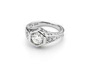 Forever Classic Round 6.0mm Moissanite Ring size 7 0.88cttw DEW