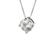 Forever Classic Round Cut 8.0mm Moissanite Pendant Necklace 1.90ct DEW