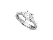 Forever Brilliant Heart 7.0mm Moissanite Engagement Ring size 6 1.38cttw DEW