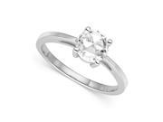 Forever Classic Rosette Cut 6.5mm Moissanite Engagement Ring size 7 0.51ct DEW