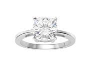 Forever Brilliant 7.5mm Moissanite Solitaire Engagement Ring size 9 2.00ct DEW