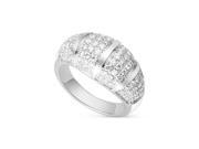Dome Shaped Pave 1.5mm Moissanite Ring size 9 1.14cttw DEW