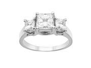 Forever Classic Square 6.0mm Moissanite Engagement Ring size 7 2.12cttw DEW