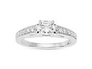 Forever Classic Cushion 5.0mm Moissanite Engagement Ring size 9 0.78cttw DEW