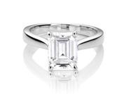 Forever Brilliant Emerald 9x7mm Moissanite Engagement Ring size 5 2.52ct DEW