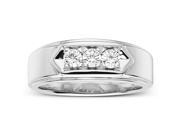 Forever Classic Mens Round 3.5mm Moissanite Wedding Band size 9 0.48cttw DEW