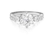Forever Brilliant Round 8.0mm Moissanite Engagement Ring size 6 2.22cttw DEW