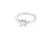 Forever Brilliant Princess 4.5mm Moissanite Engagement Ring size 7 0.50ct DEW