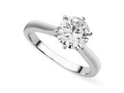 Round Brilliant Cut 7.5mm Moissanite Solitaire Engagement Ring size 7 1.50ct DEW