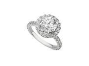 Forever Brilliant Round 7.5mm Moissanite Engagement Ring size 8 2.15cttw DEW