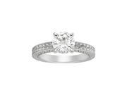 Forever Brilliant Round 7.5mm Moissanite Engagement Ring size 5 1.50ct DEW