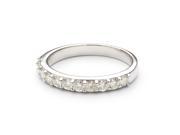 Forever Classic 2.2mm Round Moissanite Pave Stacker Ring size 5 0.44cttw
