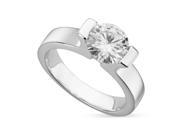 Forever Classic Round 6.5mm Moissanite Engagement Ring size 10 1.00ct DEW