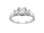 Forever Classic Square 5.0mm Moissanite Engagement Ring size 7 1.12cttw DEW