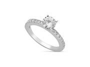 Forever Brilliant Round 6.5mm Moissanite Engagement Ring size 7 1.32cttw DEW