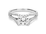 Forever Brilliant Cushion 7.0mm Moissanite Ring size 6 1.92cttw DEW
