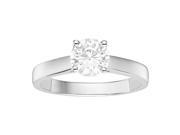 Forever Brilliant Round 6.5mm Moissanite Engagement Ring size 8 1.04cttw DEW