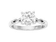 Forever Brilliant Round Cut 7.5mm Moissanite Engagement Ring size 9 1.50ct DEW