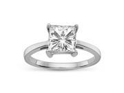 Forever Classic Square 7.0mm Moissanite Engagement Ring size 7 2.10ct DEW