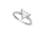 Forever Classic Triangle 7.5mm Moissanite Engagement Ring size 7 1.40ct DEW