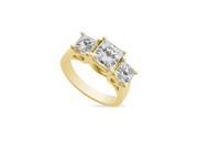 Forever Classic Square 6.5mm Moissanite Engagement Ring size 9 3.30cttw DEW