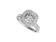 Forever Classic Cushion 6.0mm Moissanite Engagement Ring size 6.5 1.53cttw DEW