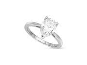 Forever Classic Pear 10x7mm Moissanite Engagement Ring size 8 2.10ct DEW