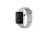Apple Watch Series 3 42mm Smartwatch GPS + Cellular, Silver Aluminum Case, Fog Sport Band MQK12LL/A
