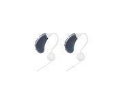 2 Pack Digital Hearing Amplifier Kit with Smart Noise Cancelling Technology by Britzgo BHA 902D New Modern Blue Extra Battery