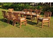 WholesaleTeak 7 Pc Luxurious Grade A Teak Dining Set 94 Rectangle Table And 6 Osborne Arm Chairs NEDSOS6